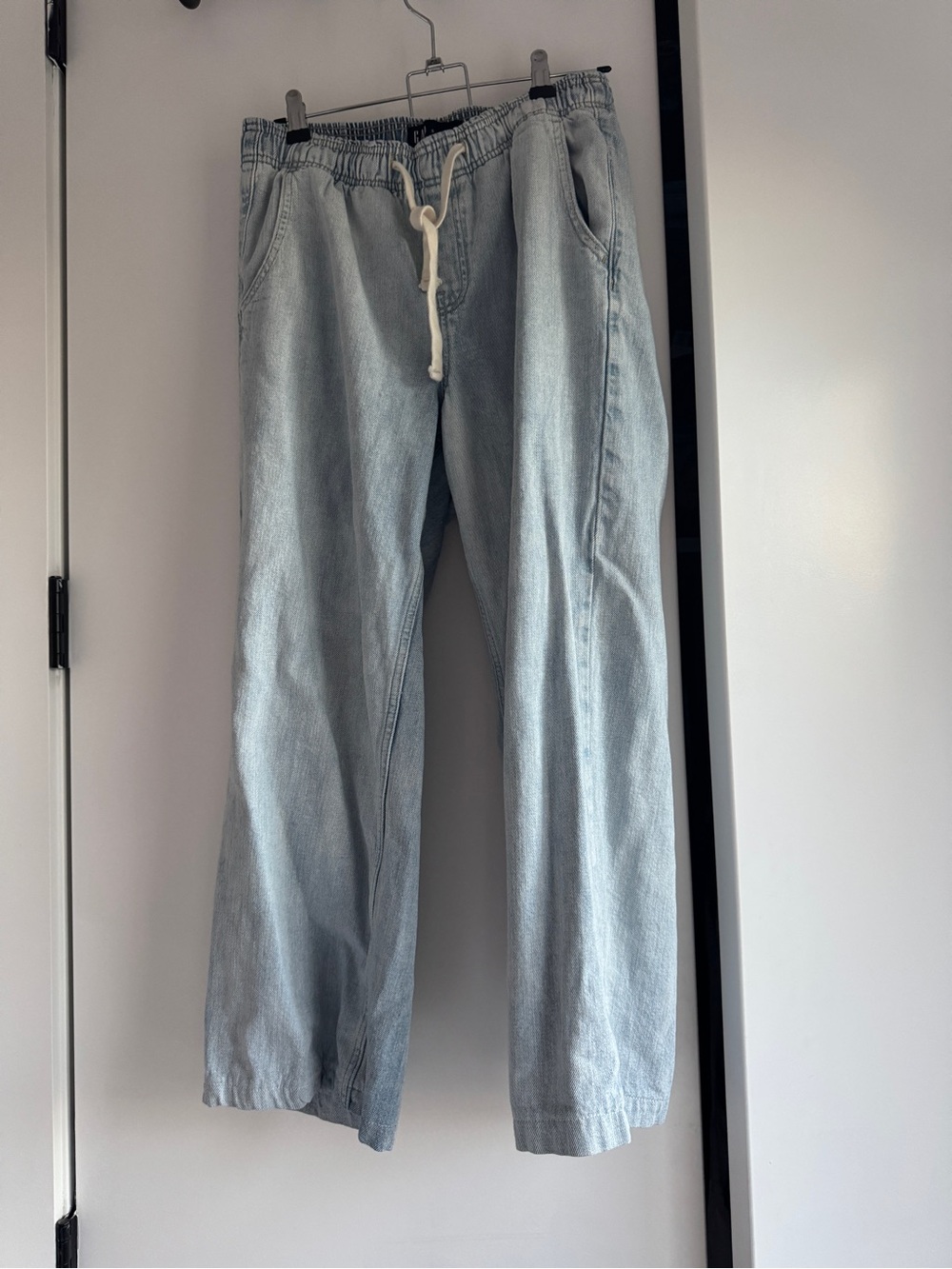 Light Blue Denim Drawstring Jeans